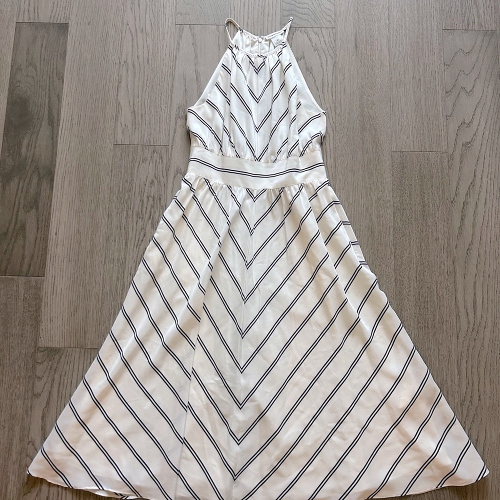 Club Monaco Striped Halter Dress